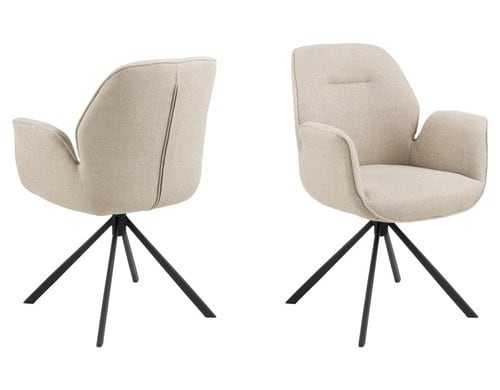 AC Design Esszimmerstuhl Aura Basel 1 Stück Basel fabric beige 24/Schwarz