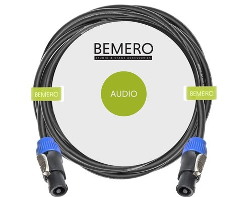 Bemero BSC2929-1500BK SpeakON Kabel 15m Lautsprecherkabel 2x1.5mm2, schwarz