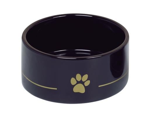 Nobby Keramik Napf Golden Paw schwarz Ø18x7 cm, 1.10 l