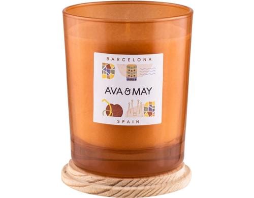 AVA & MAY Duftkerze Barcelona 8x8x10 cm, 100% Sojawachs, 40h Brenndauer