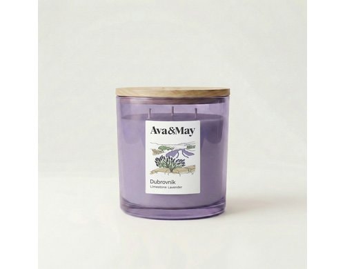 AVA & MAY Duftkerze Dubrovnik, 410 gr Brenndauer 62h, 100% pflanzlicher Wachs