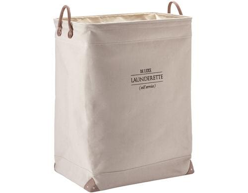 Aquanova Wäschekorb Lubin, Beige 50x35x65 cm, 113 L, Innenfutter waschbar