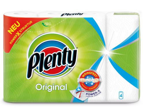 Plenty Original Haushaltspapier weiss 4 Rollen à 45 Blatt