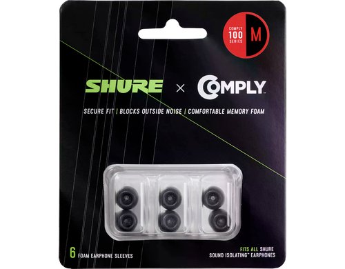Shure EACYF1-6M Schaumstoff-Ohrpassstücke, schwarz