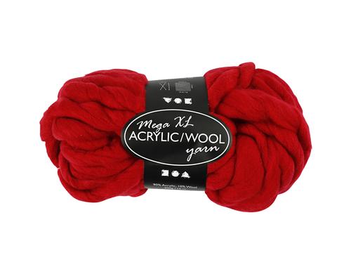 Creativ Company Acrylwolle XL rot 300g, 15 m, MaschenprobeL 2 M x 3 R