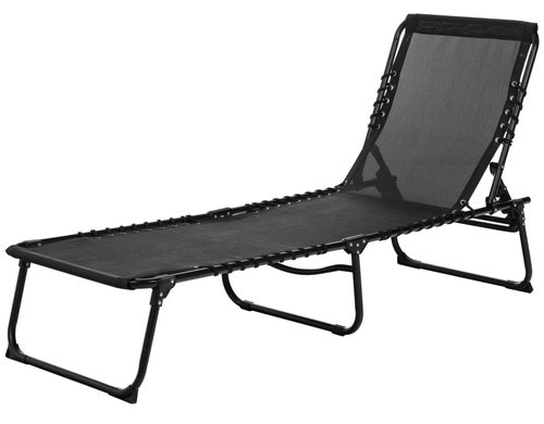 COCON Sonnenliege schwarz, 190x58x30cm