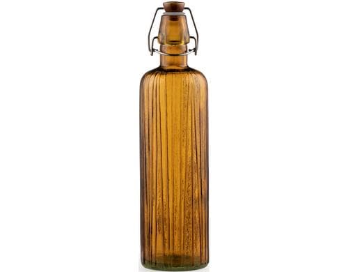 Bitz Glasflasche Kusintha Amber 0.75l 1 Stk., 8x30cm, Glas, Bügelverschluss