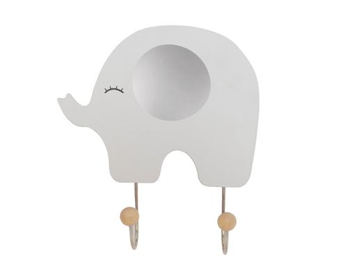 Garderobe Elefant grau 17x18cm