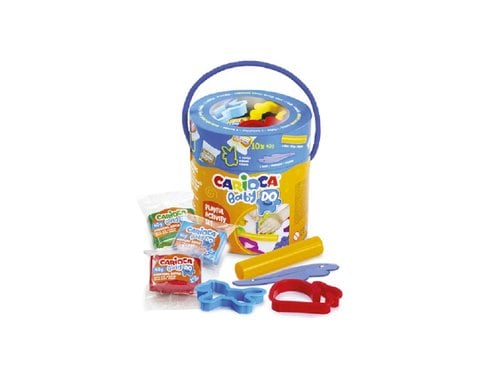 Carioca Baby Do Modellierknete 3+ Set Set Knete 10x40gr, Formen, Messer, Walze