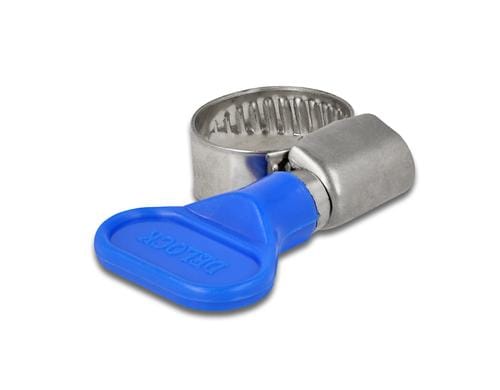 Delock Schlauchschellen, Blau, 10 Stück 10-16 mm, Edelstahl, Kunststoff