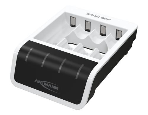 Ansmann Ladegerät Comfort Smart 5 V DC, 800 mA, 1-4 NiMH Akkus AAA/AA