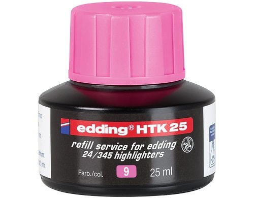 edding Nachfülltinte HTK25 rosa für Textmarker, 25ml