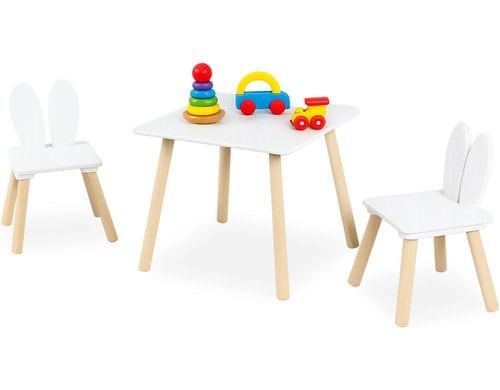 relaxdays Kindersitzgruppe Kaninchenohren Tischmasse: 44 x 50 x 50 cm