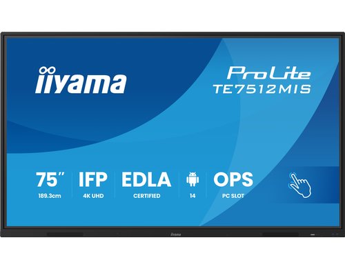 Iiyama TE7512MIS-B4AG 75, Touch, VA, UHD, 400cd, Android