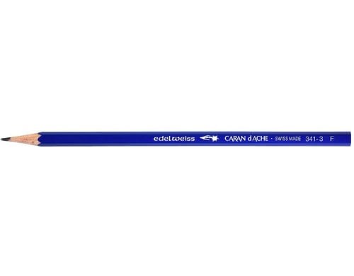 Caran d'Ache Schulbleistift blau F, 12 Stück