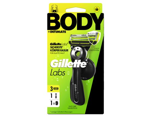 Gillette Labs Body + Intimate Rasierer inkl. 3 Klingen