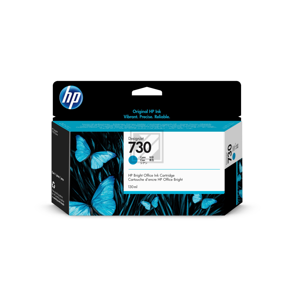 HP Tinte Nr. 730 - Cyan (P2V62A) Tintenvolumen 130 ml HP Tinte Nr. 730 - Cyan (P2V62A) Tintenvolumen 130 ml