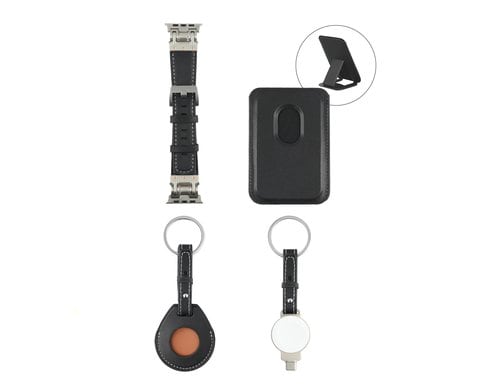 4smarts Style Zubehör-Set, 4-teilig Apple kompatibel, Schwarz