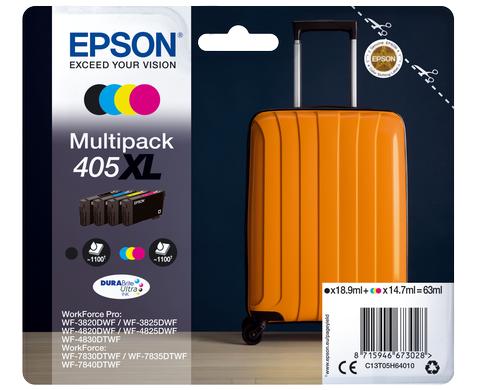 Tinte Epson Nr.405XL,C13T05H64010,BK/C/M/Y 18.9/14.7 ml, für WorkForce WF-3/4/7xxx