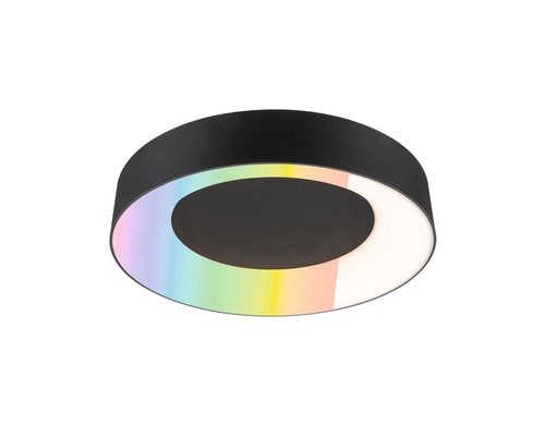 LED Deckenleuchte Smart Home Zigbee 3.0 RGBW+ 1750lm 230V 20W dimmbar Schwarz matt