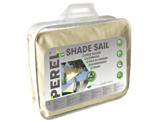 Perel Sonnensegel - Dreieck, 5x5x5 m, Farbe: Creme, Wasser abstossend