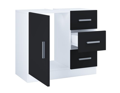 VCM Badzimmer Unterschrank Zalo XL Weiss/Schwarz