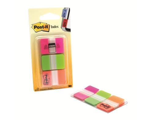 3M Post-it Index 686-PGO Strong 3 versch. Farben 25 mm x 38 mm