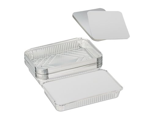 relaxdays Grillschale 25er Set Masse H x B x T: ca. 4,5 x 31,5 x 21 cm