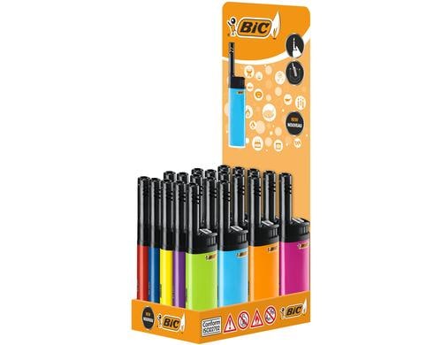 BIC Feuerzeug J38 Wand Hybrid-Feuerzeug assortiert - 20er Pack