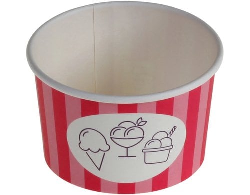 belesse Eisbecher PE 120ml 50 Stk, pink, Ø75x45mm