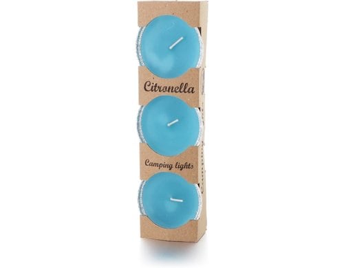 Balthasar Camping Lights Citronella, Blau 8x3.5 cm (DxH), Brenndauer 12h