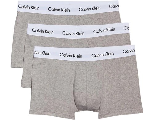 Calvin Klein 3P Low Rise Trunk Grey Heather, L