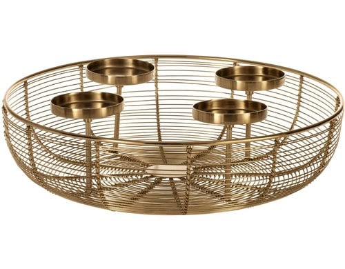 Eglo Adventskerzen Halter Hagony Metall, Ø 360, H 100, Gold