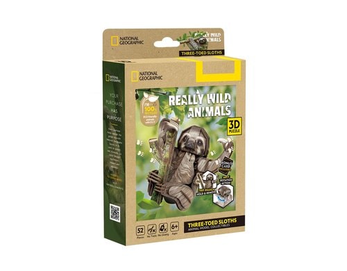 3D Puzzle Faultier 52 Teile