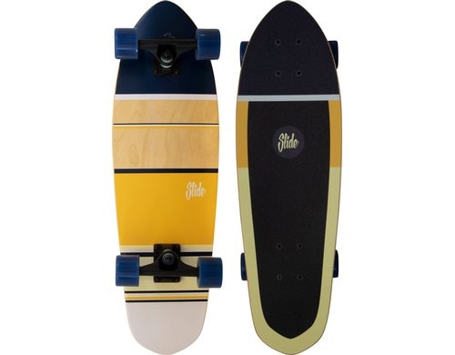 Slide Cruiser Board 28-Zoll Stripes Yellow