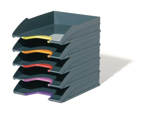 Durable Varicolor Briefablage Tray Set anthrazit/grau
