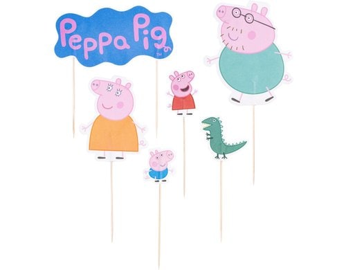 Dr. Oetker Peppa Pig Kuchen Topper 12tlg. Papier Peppa& Familie