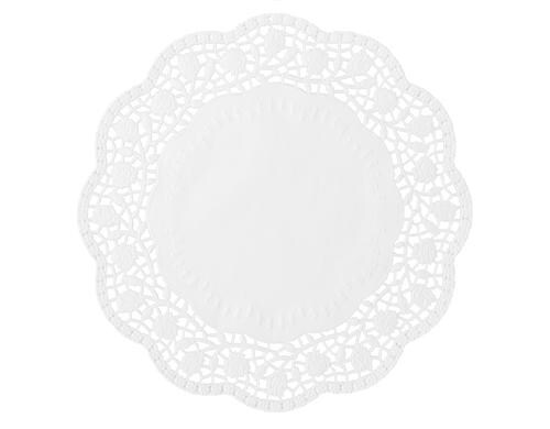 Demmler Tortenspitze Rose 22cm 6 Stück, weiss, rund