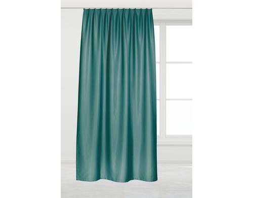 Casa Leon Fertigvorhang Verdunklung, Türkis 135x245 cm, 1er Faltenband, 100% Polyester