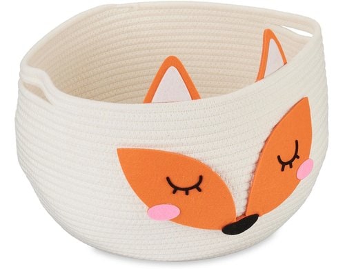Relaxdays Filz Aufbewahrungskorb Fuchs