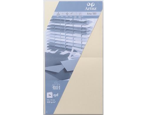 Artoz Blankokarte 1001 15.5x15.5cm 220 gm2, chamois, 5 Blatt