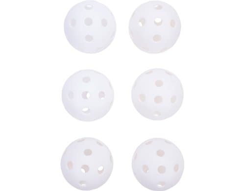 FTM Pickleball 6 Stk. weiss 6x Bälle, 72cm Durchmesser, 26 Löcher