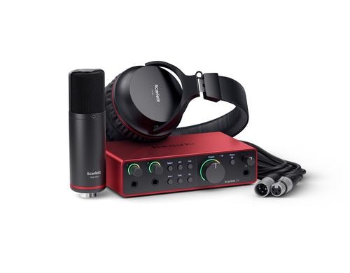 Focusrite Scarlett 2i2 Studio 4th Gen. Scarlett 2i2, Mikrofon, Kopfhörer, Kabel