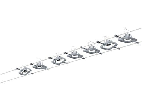 Paulmann Seilsystem Mac II Basisset GU5,3 max. 7x10W dimmbar 230/12V Chrom matt