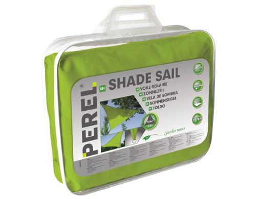 Perel Sonnensegel - Dreieck, 5x5x5 m, Farbe: LINDGRÜN, Wasser abstossend,