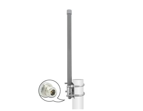 Delock 5G-Antenne, N-Buchse,8dBi 50cm,  Mastmontage, Outdoor, 3.3-3.8Ghz