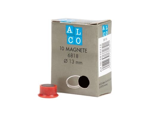 Alco Haftmagnet 10 Stück 13x7mm, rot