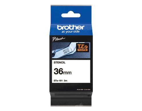 Brother P-Touch Schablonenbänder STe STe-161, schwarz, 36 mm