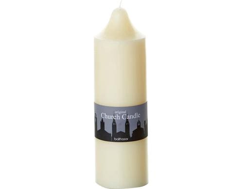 balthasar Kerze Church Candle, Créme 25x7.5 cm (HxD), Brenndauer ca. 100 h