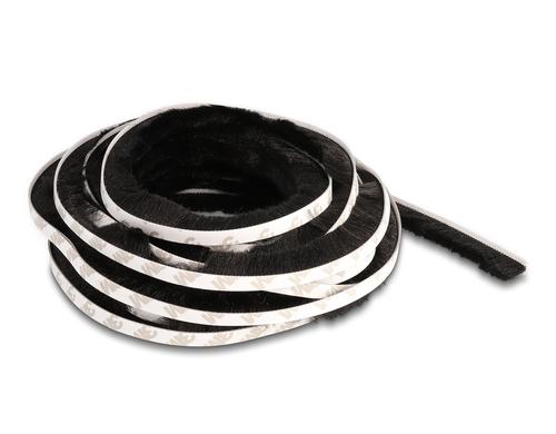Delock Bürstenstreifen 15mm - 5m Länge selbstklebend, schwarz